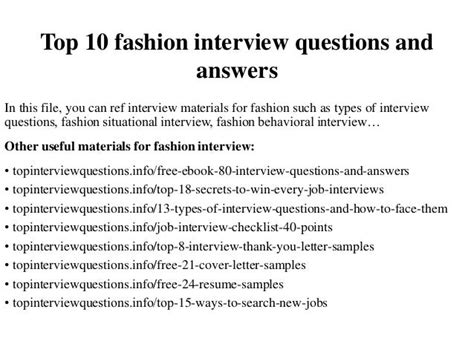 chanel fashion interview questions.